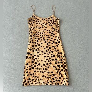 Wilfred Tan and Black Spotted Mini Dress